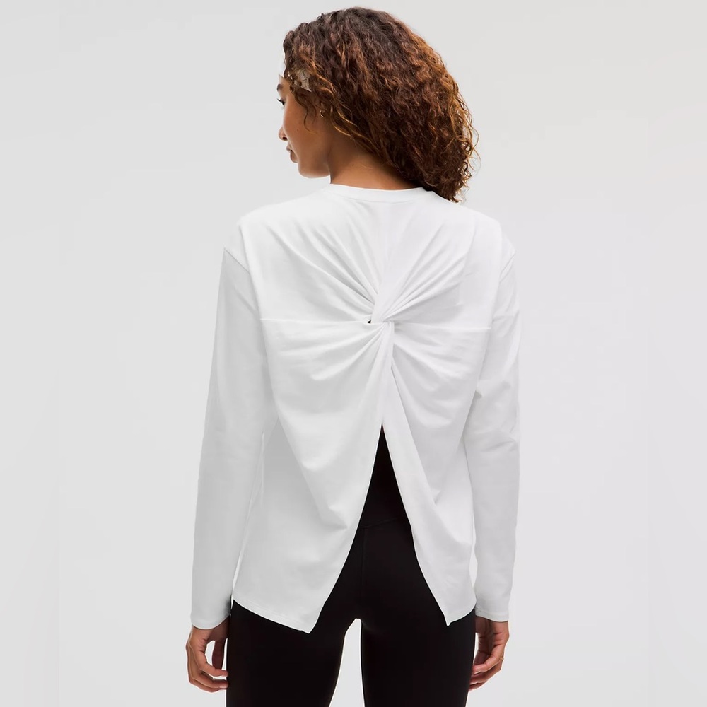 NEW Lululemon Twist-Back Relaxed-Fit Long-Sleeve Shirt Pima Cotton